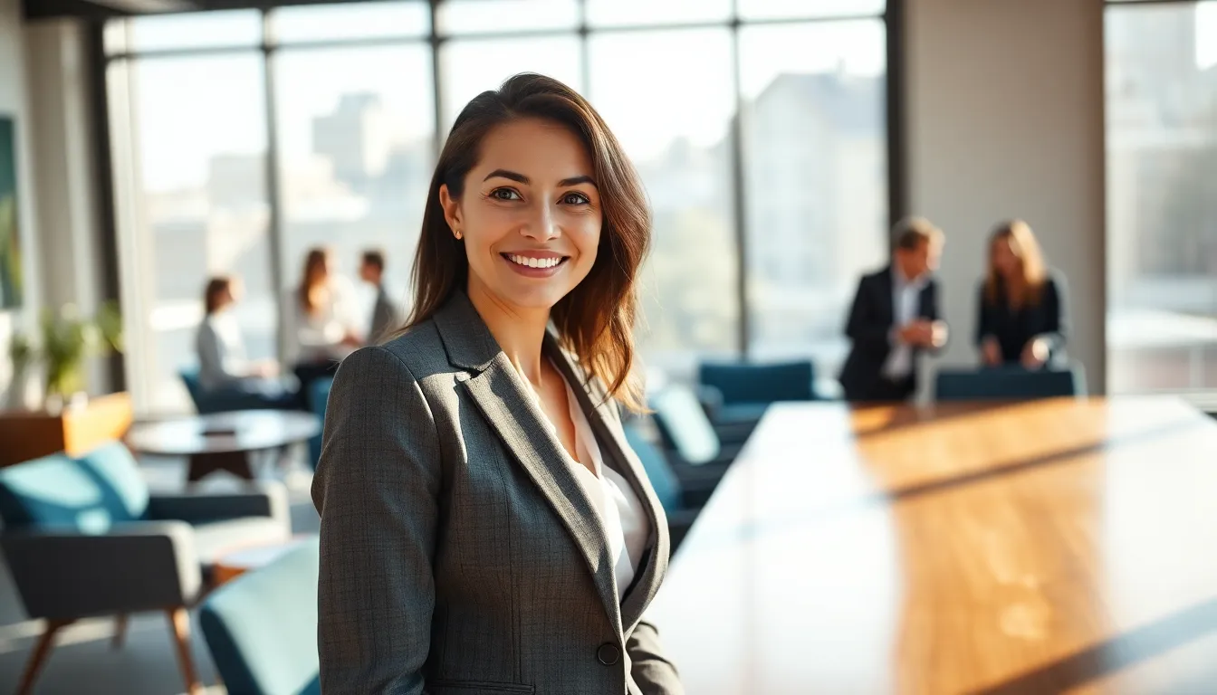 Finance professionals collaborating in a modern office